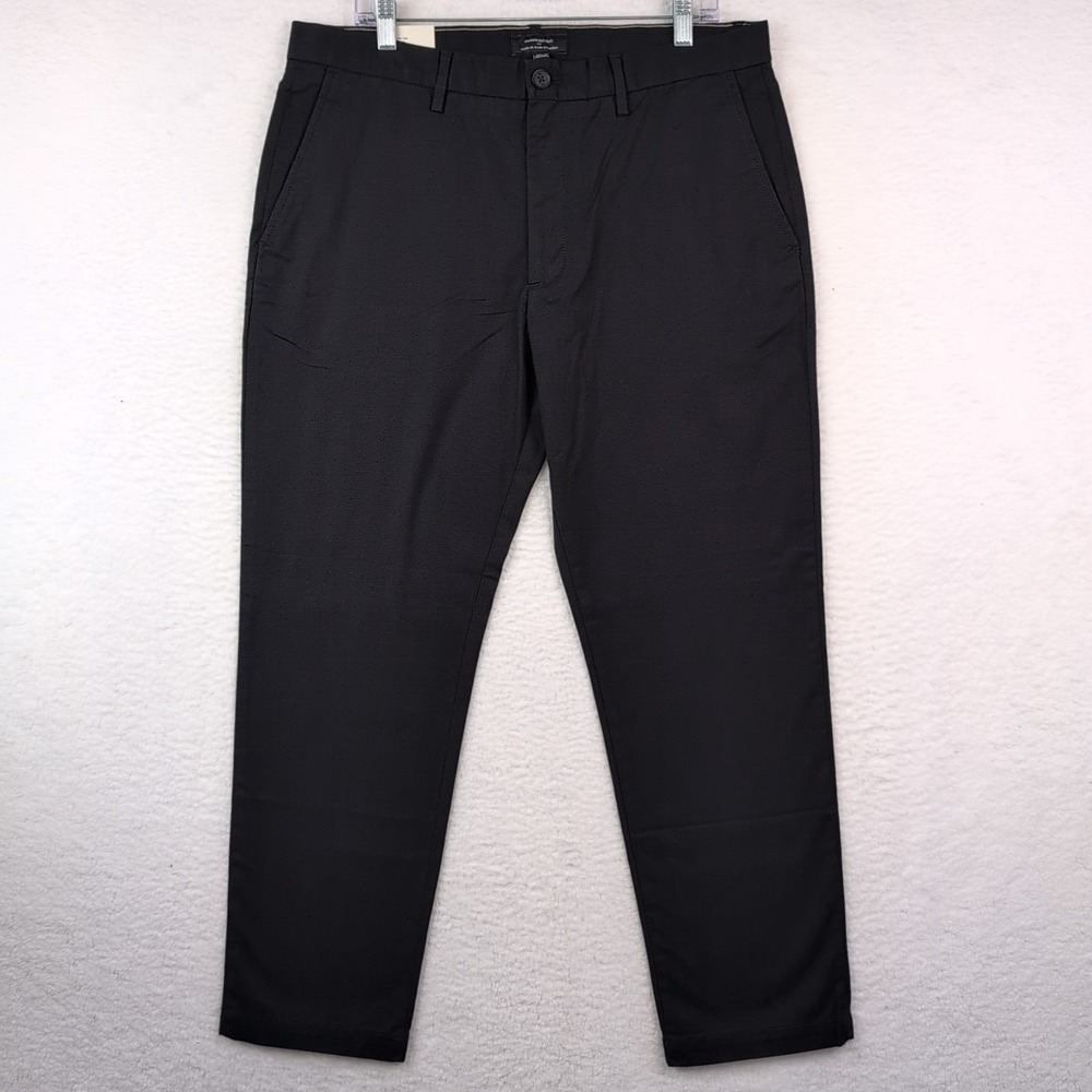 NWT Banana Republic Lived In Slim Straight Chino Pants Men's 35x30 Black